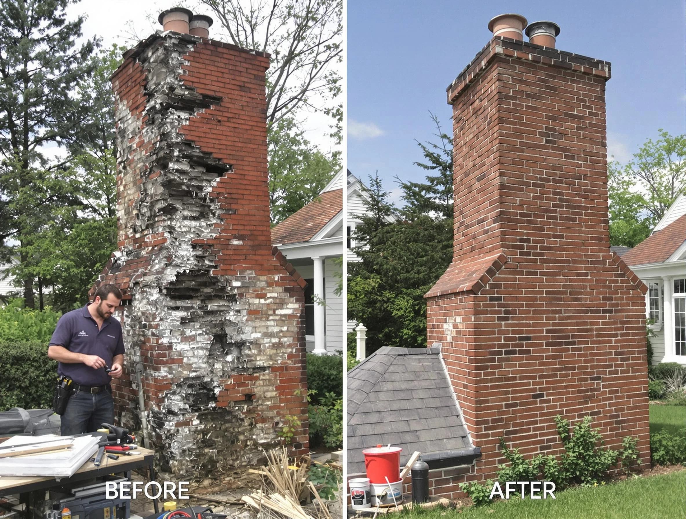 Dacono Chimney Sweep performing a full chimney restoration in Dacono, CO