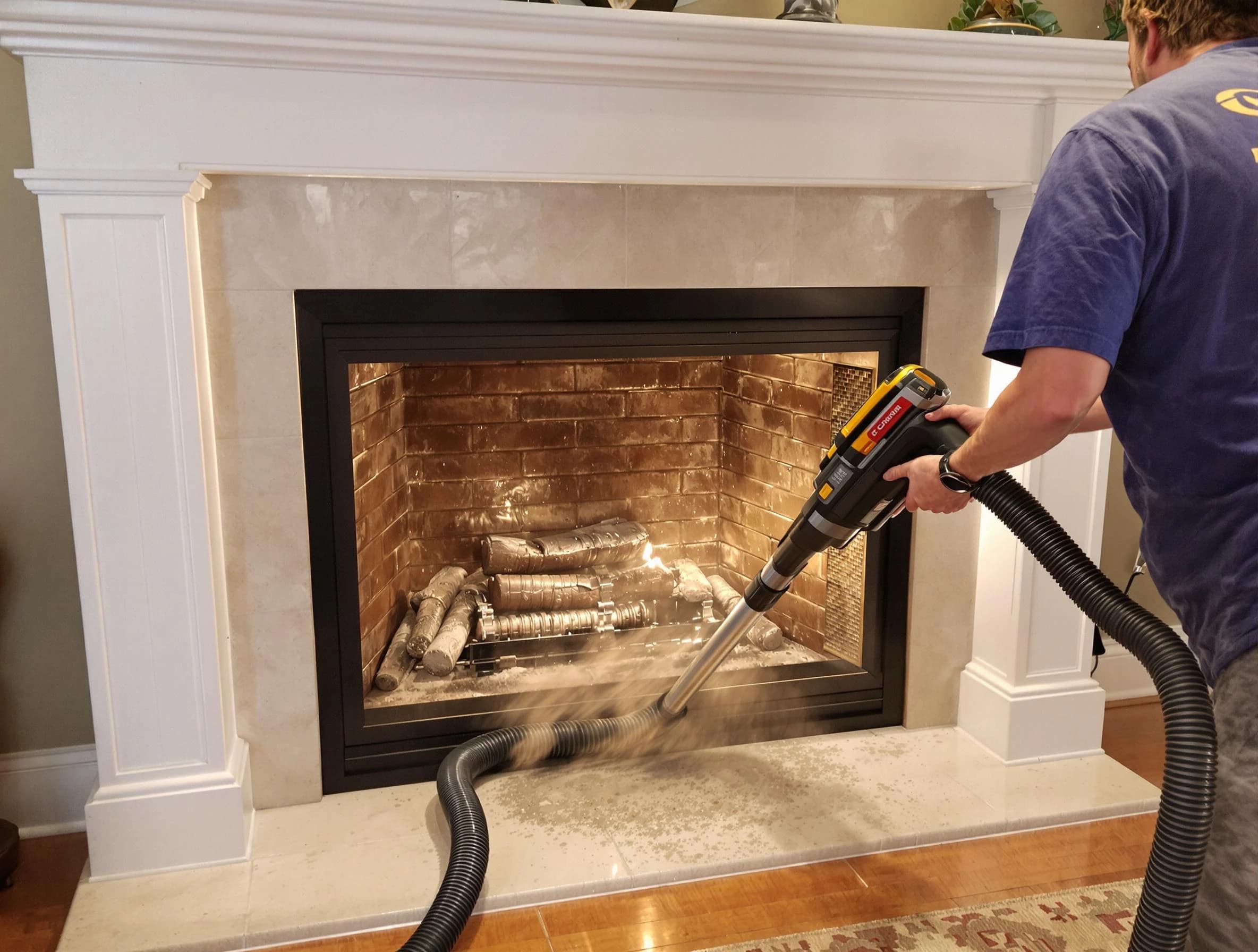 Fireplace cleaning performed by Dacono Chimney Sweep in Dacono, CO