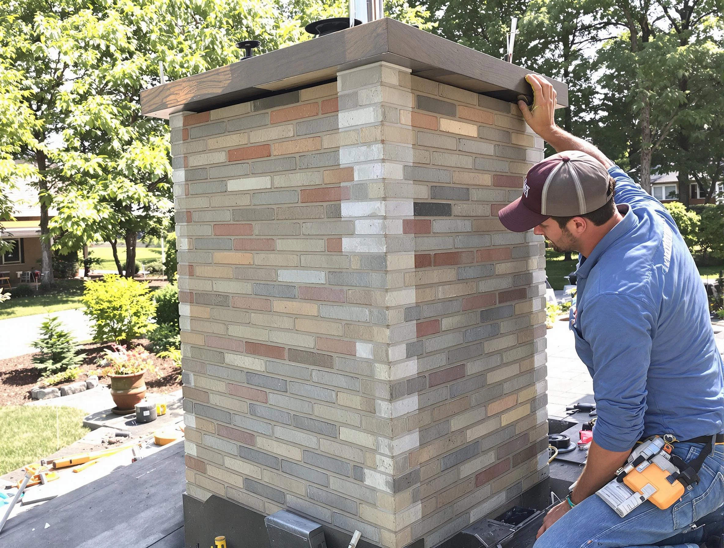Dacono Chimney Sweep completing a modern chimney remodel in Dacono, CO