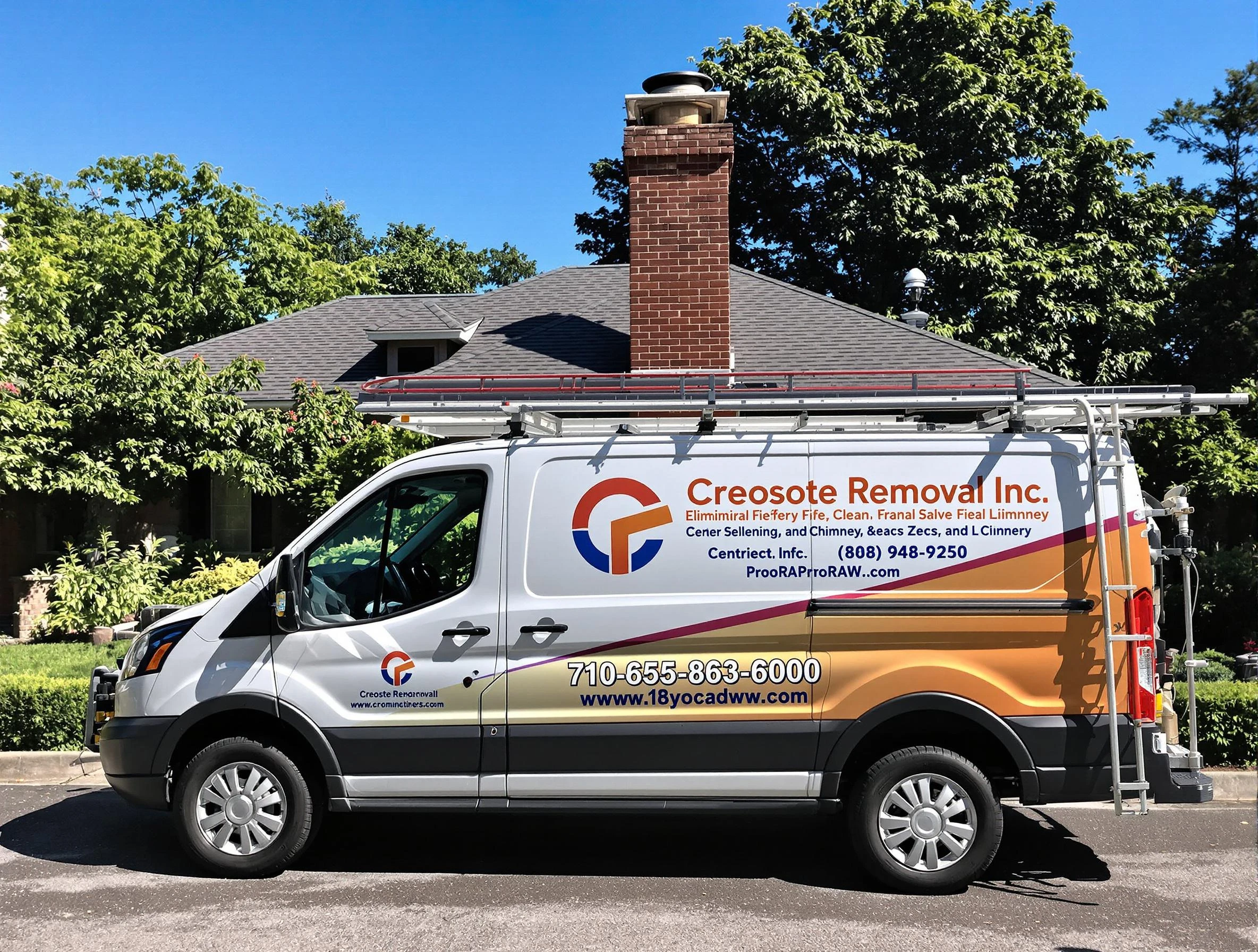 Dacono Chimney Sweep technician removing creosote safely in Dacono, CO
